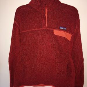 XL red women's patagonia quarter snap